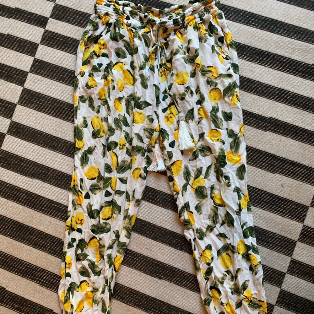 Lemon Print Lounge Pants